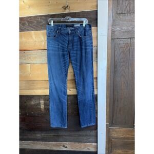 Aero Mens 32X34 Blue Denim Slim Straight  Aeropostale Jeans